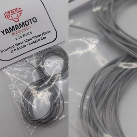 Yamamoto YMPTUN65 Braided Hose Line Silver/Gray 0,6mm 2 m