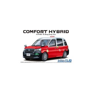 Aoshima 06223 1/24 MC#SP02 Totota NTP10R Comfort Hybrid Taxi '18 Hong Kong Taxi