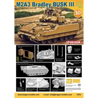 Dragon 7678 M2A3 Bradley BUSK III w/3D Printed Parts