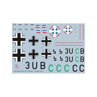 Exotic Decals 48002 Me 110 Razarac - Me 110 in Yugoslav service