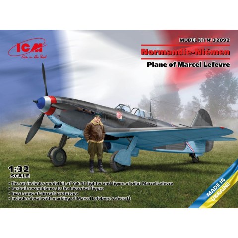 ICM 32092 Normandie-Niemen. Plane of Marcel Lefevre (Yak-9T with Marcel Lefevre figure)