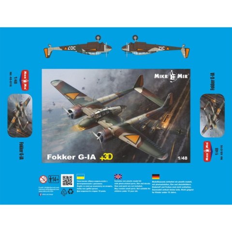 Mikromir 48-016+ Fokker G-1A + 3d details