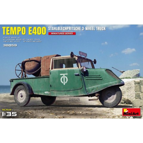 Mini Art 35059 Tempo E400 Stahlblehpritsche 3-Wheel Truck