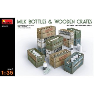 Mini Art 35573 Milk Bottles & wooden crates