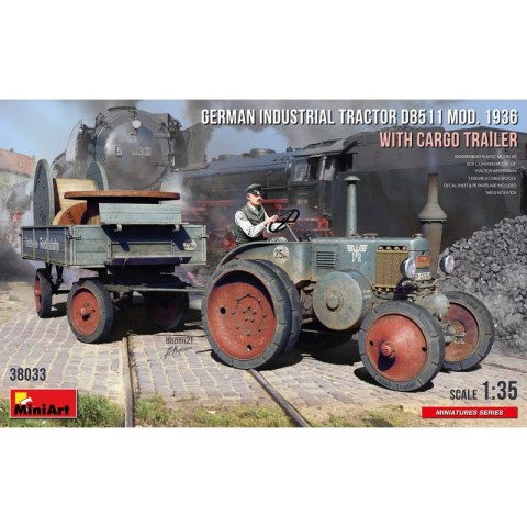 Mini Art 38033 German Industrial TRACTOR D8511 mod. 1936 with cargo trailer