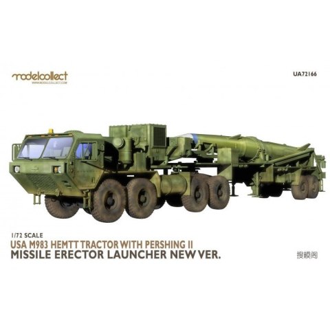 Modelcollect UA72166 USA M983 Hemtt Tractor with Pershing II Missile Erector Lauchner new version