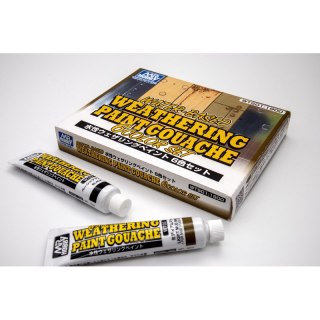 Mr.Water Based Weathering Paint Gouache 6 Color Set