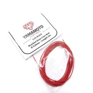 Yamamoto YMPTUN92 Braided Hose Line Red 0,8 mm 2m