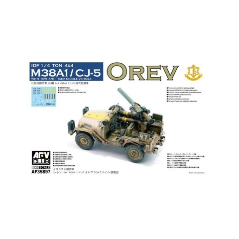 AFV Club AF35S97 IDF 1/4 Ton 4x4 M38A1/CJ-5 with TOW Anti-Tank Missile Vehicle Orev