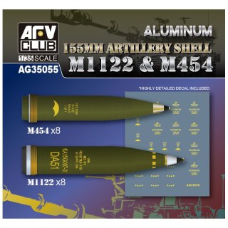 AFV Club AG35055 Aluminum 155 mm Artillery Shell M1122 & M454