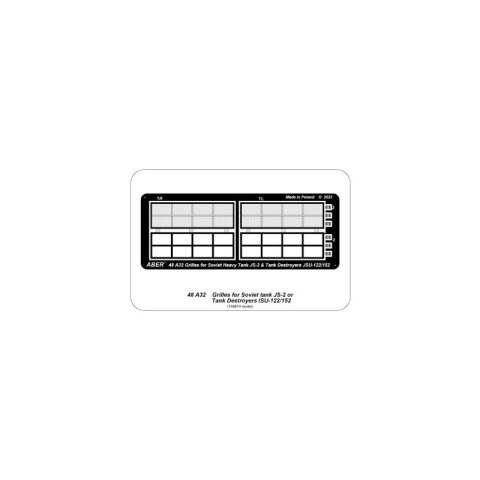 Aber 48 A32 Grills for Soviet Tank JS-2 or TD's ISU-122/152 (Tamiya)