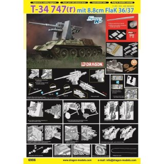 Dragon 6986 1/35 T-34 747(r) mit 8,8 cm FlaK 36/37