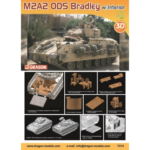 Dragon 7414 M2A2 ODS Bradley w/Interior