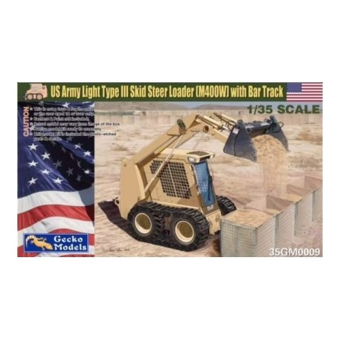 Gecko Models 35GM0009 US Army Light Type III Skid Steer Loader (M400W) with Bar Track