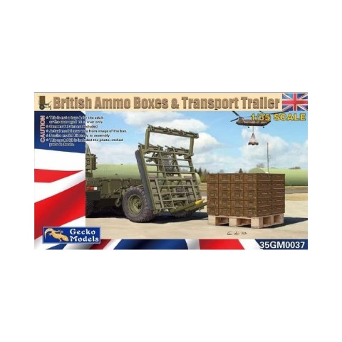 Gecko Models 35GM0037 British Ammo Boxes & Transport Trailer