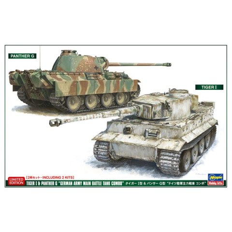 Hasegawa 30067 Tiger I & Panther G "German Army Main Battle Tank Combo" 2 Kits