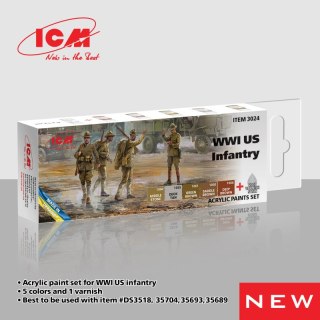 ICM 3024 Acrylic Paints Set WWI U.S. Infantry