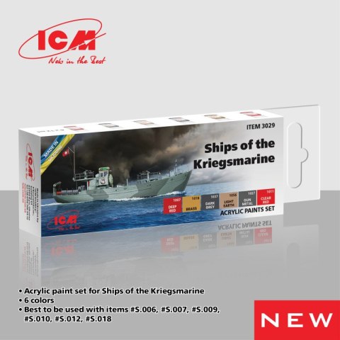 ICM 3029 Acrylic Paints Set Ships of The Kriegsmarine