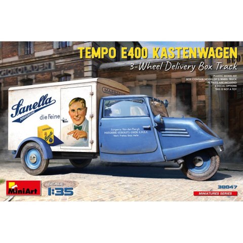 Mini Art 38047 Tempo E400 Kastenwagen 3-wheel DBT