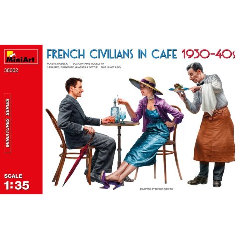 Mini Art 38062 French Civilians in cafe 1930-40's Mini Art 38062 French Civilians in cafe 1930-40's