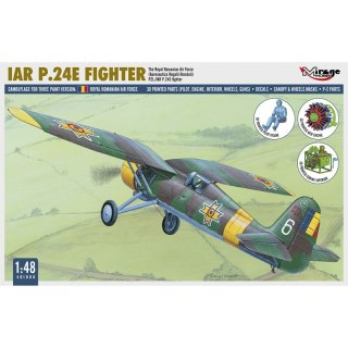 Mirage 481006 PZL /IAR P.24E Fighter Romanian Air Force (w/ 3D printed parts)