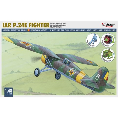 Mirage 481006 PZL /IAR P.24E Fighter Romanian Air Force (w/ 3D printed parts) Mirage 481006 PZL /IAR P.24E Fighter Romanian Air Force (w/ 3D printed parts)