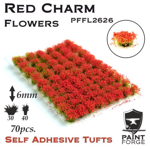 Paint Forge PFFL2626 Red Charm Flowers 6 mm Paint Forge PFFL2626 Red Charm Flowers 6 mm