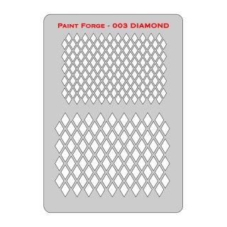 Paint Forge PFST003M Diamonds Stencils M