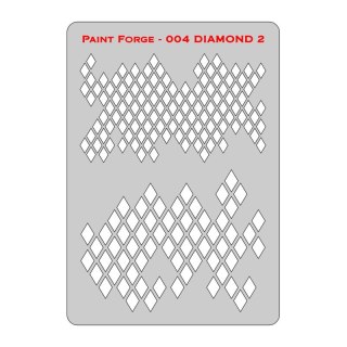 Paint Forge PFST004M Diamonds 2 Stencils M