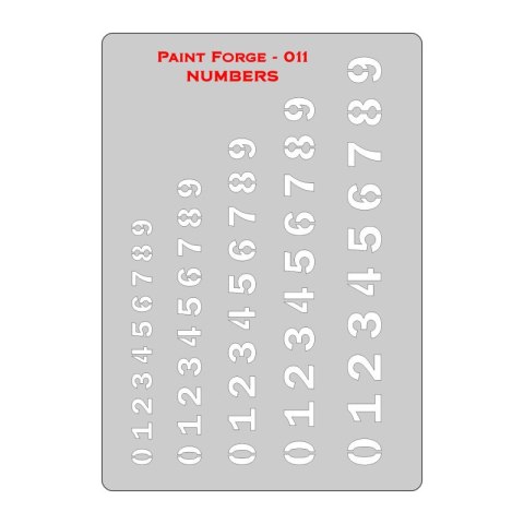 Paint Forge PFST011L Numbers Stencils L Paint Forge PFST011L Numbers Stencils L