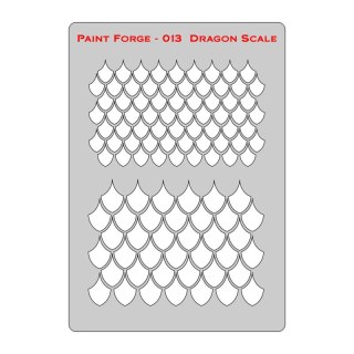 Paint Forge PFST013L Dragon Scale Stencils L