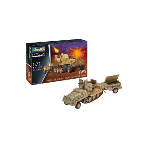 Revell 03293 sWS mit Flak-Aufbau als Sfl. mit 3,7cm Flak 43