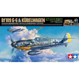 Tamiya 25204 1/48 Messerschmitt Bf109 G-6 & Kubelwagen Type 82 Set