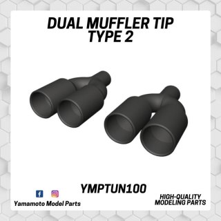 Yamamoto YMPTUN100 Dual Muffler tip Type 2