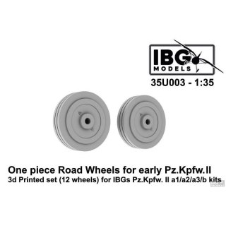 IBG 35U003 One Piece Road Wheels for Early Pz.Kpfw. II 3D Printed Set (12 Wheels) for IBG Pz. II