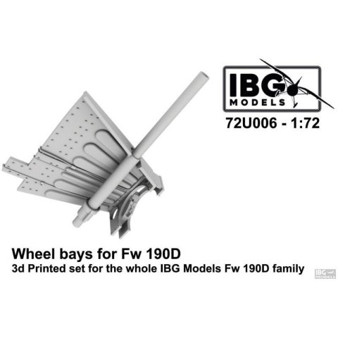 IBG 72U006 Wheel Bays for Fw 190D 3D Printed Set for The Whole IBG Fw 190D Family