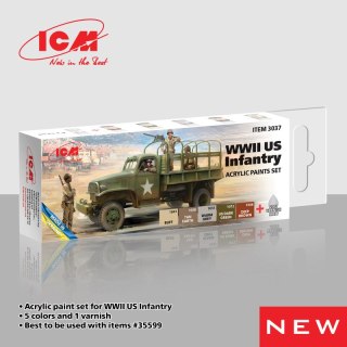 ICM 3037 Acrylic Paints Set WWII US Infantry