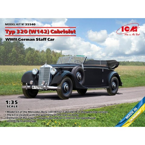 ICM 35540 Typ 320 (W142) Cabriolet WWII German Staff Car