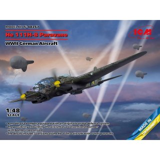 ICM 48267 He 111H-8 Paravane WWII German Aircraft