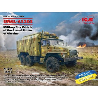 ICM 72709 URAL-43203 Military Box Vehicle of The Armed Forces of Ukraine