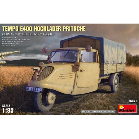 Mini Art 35371 Tempo E400 Hochlander Pritsche German 3-Wheeled Delivery Truck