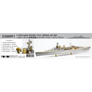 Pontos 23009F1 HMS Hood 1941 Detail up set 1/200