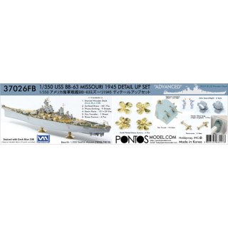 Pontos 37026FB USS BB-63 Missouri 1945 Detail up set "Advanced" (20B Deck Blue) 1/350