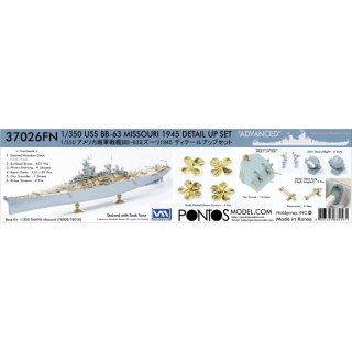 Pontos 37026FN USS BB-63 Missouri 1945 Detail up set "Advanced" (Teak Tone) 1/350