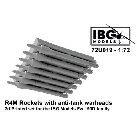 IBG 72U019 R4M Rockets with Anti-Tank Warheads 3D Printed for IBG Fw 190D Family IBG 72U019 R4M Rockets with Anti-Tank Warheads 3D Printed for IBG Fw 190D Family