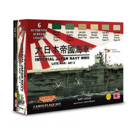 Lifecolor Sets LIFCS37 Imperial Japan Navy WWII, Late War, Set n. 2