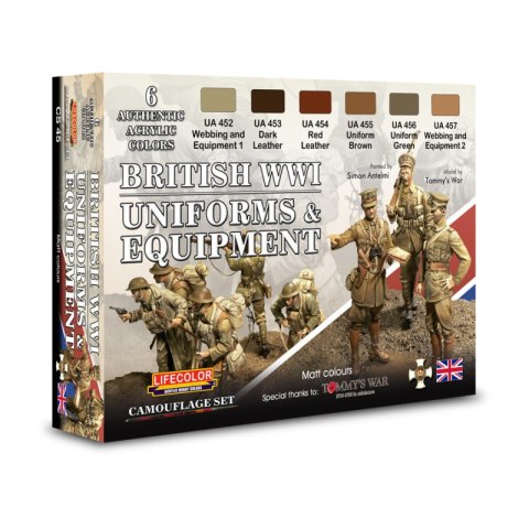 Lifecolor Sets LIFCS45 British WWII, Uniforms & Equipment