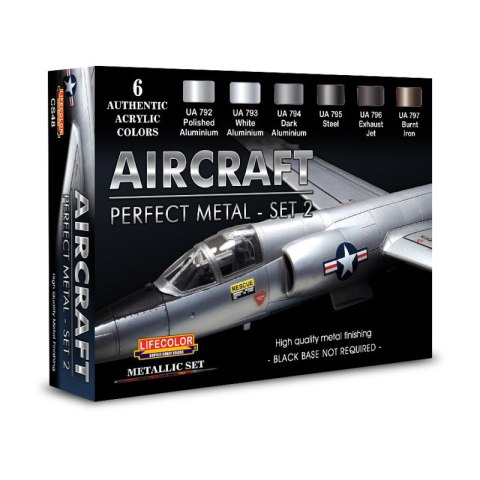 Lifecolor Sets LIFCS48 Aircraft - Perfect Metals Set 2 Lifecolor Sets LIFCS48 Aircraft - Perfect Metals Set 2