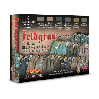 Lifecolor Sets LIFCS55 Feldgrau - 1943-1945 - German Military Uniforms