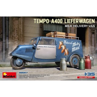 Mini Art 38057 Tempo A400 Lieferwagen Milk Delivery Van